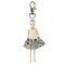 Wrapables Hanging Fashionista Doll Keychain, Crystal Rhinestone Keyring Bag Charm, Petite Daisies